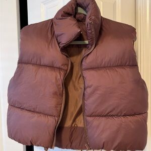 Women's Puffer Vest - Brown